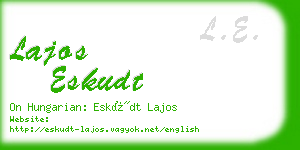 lajos eskudt business card